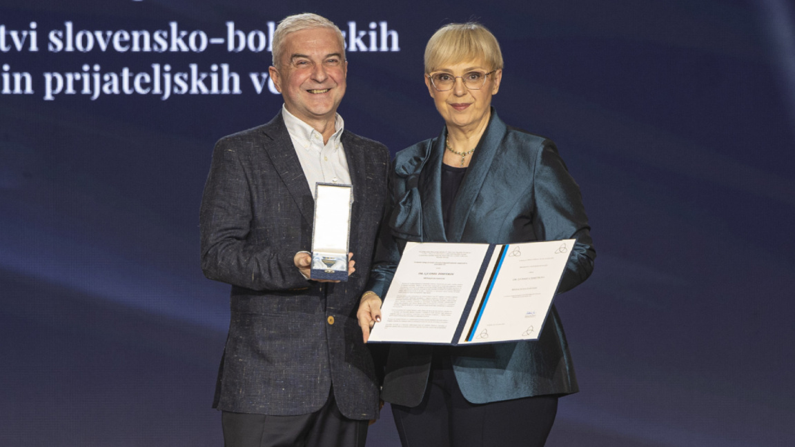 Проф. Людмил Димитров получи най-високото отличие за чужденци в Словения