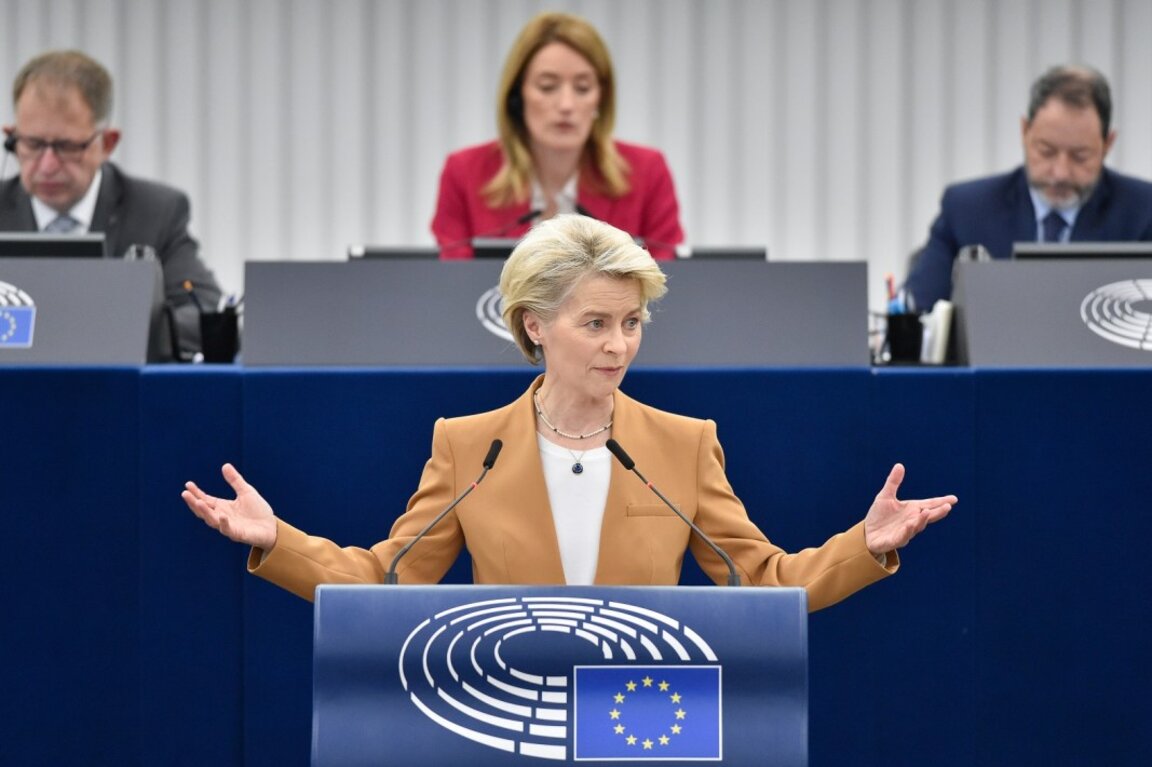 Урсула фон дер Лайен в Европарламента.
