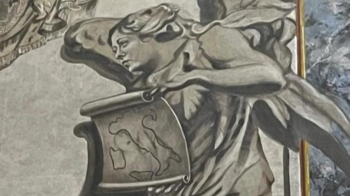 Изображение на Джорджа Мелони, базилика в Рим