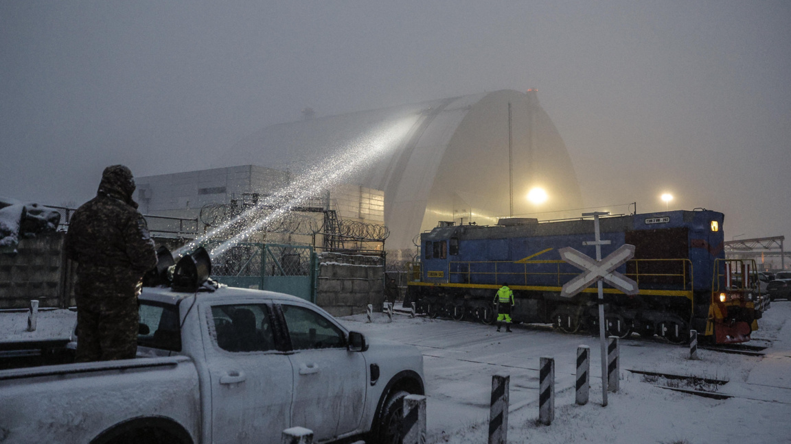 Защитен купол на 4-ти ядрен блок на АЕЦ "Чернобил"