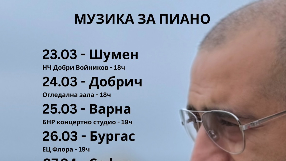 Живко Петров представя “Музика за пиано“ в София днес